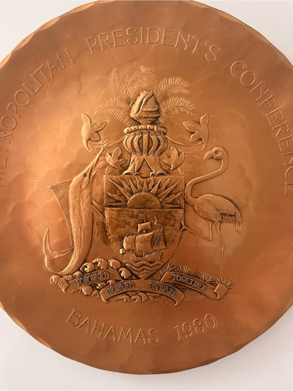Bronze plate Commemorative 1980 Metropolitan President’s Conference